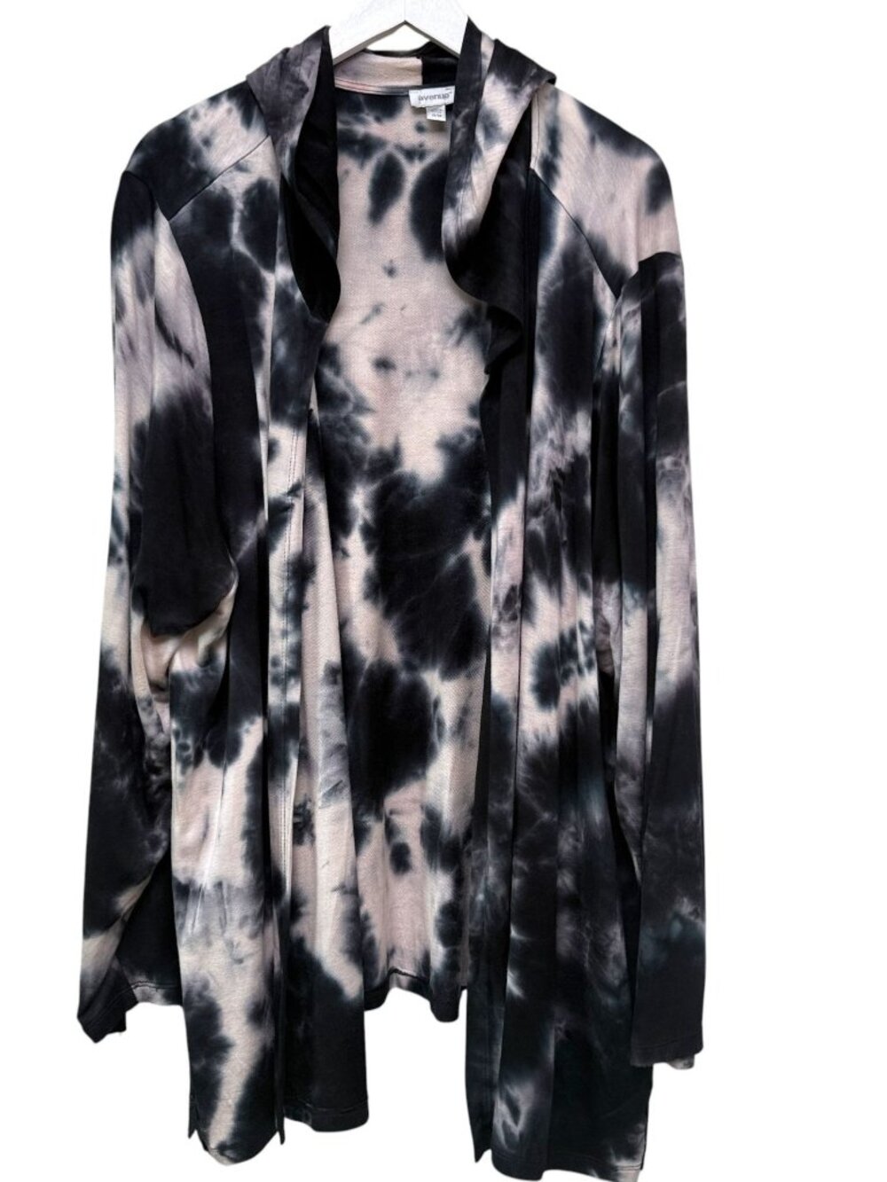 TORRID Tie Dye Hooded Cardigan Plus Size 22/24 Black Tie Dye Soft Knit Top